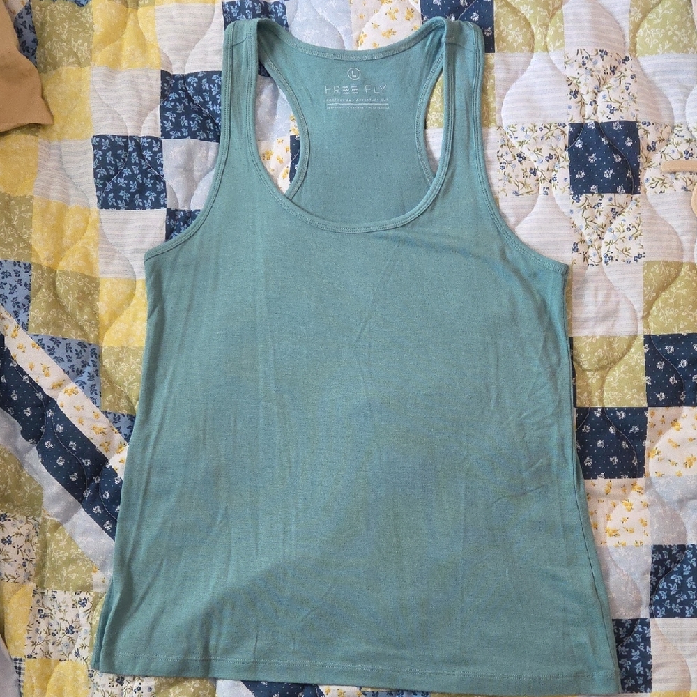 Free Fly Apparel Teal Tank Top